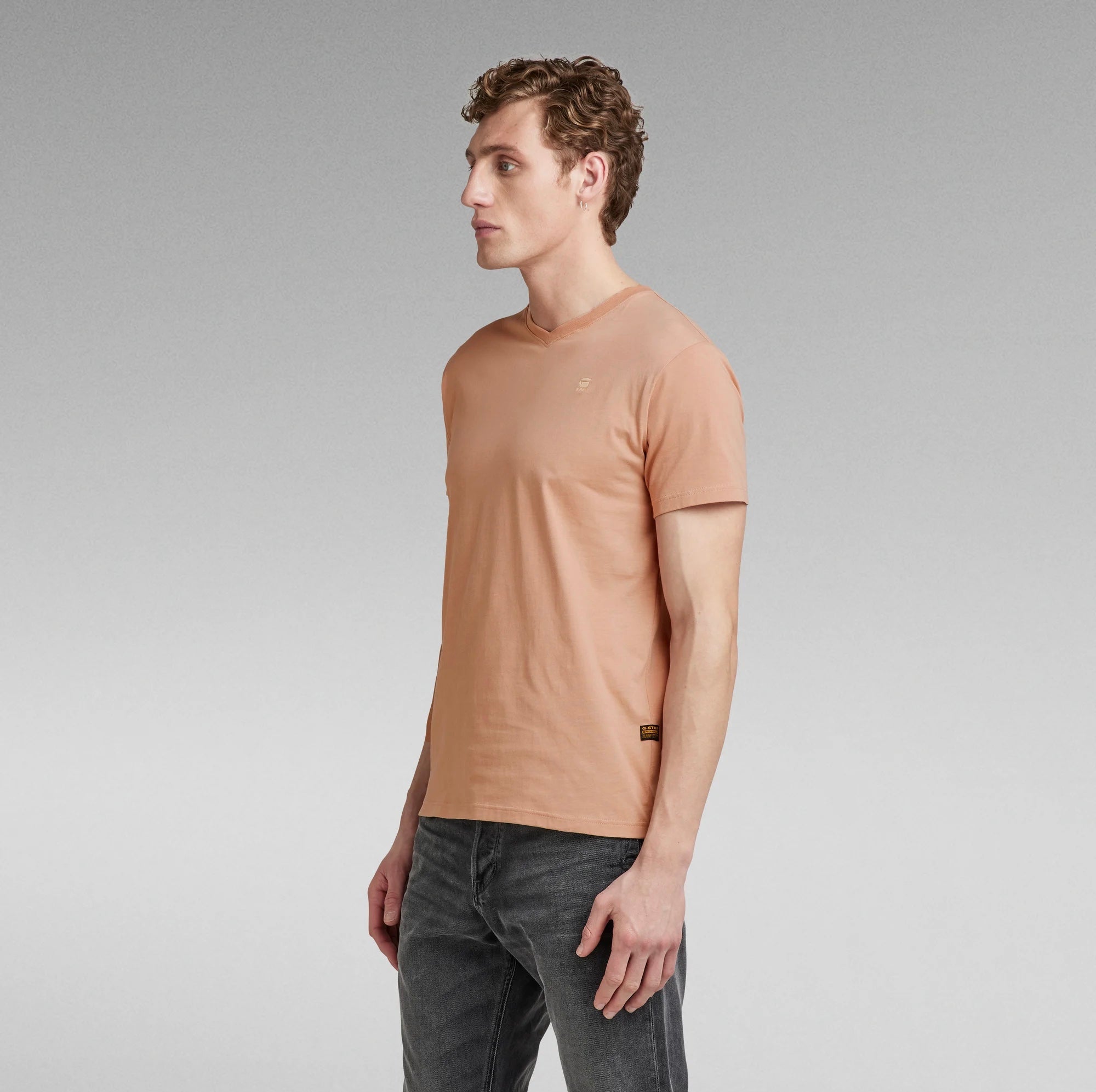 Short Sleeve Base V Neck T-Shirt Tuscany Organic Cotton
