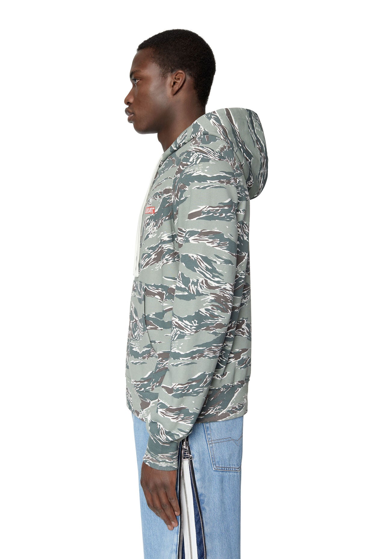 S-Ginn Hoodie Zip - HS1 Camo Print Grey/Green