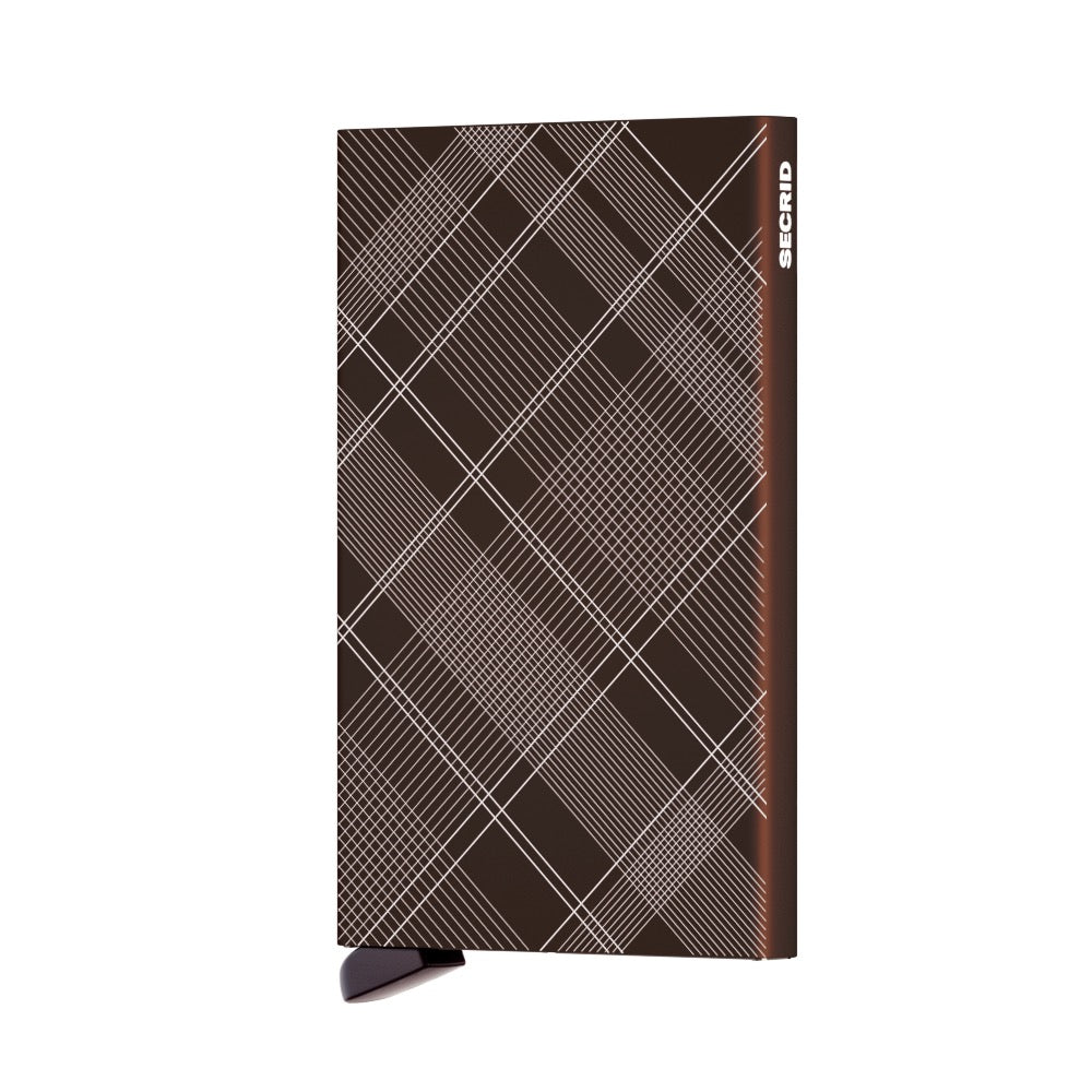 Card protector Laser Tartan Brown RFID Secure