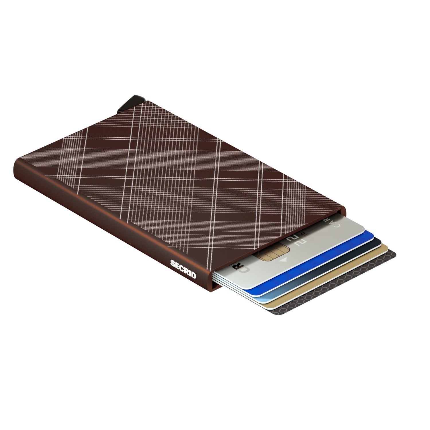 Card protector Laser Tartan Brown RFID Secure