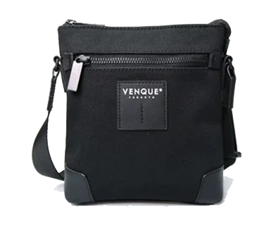 Venque unisex shoulder sling bag black