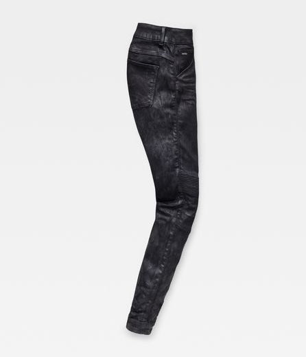 G-Star Raw Woman’s 5622 D-MOTION 3D Denim Mid Skinny Black Painted Jeans