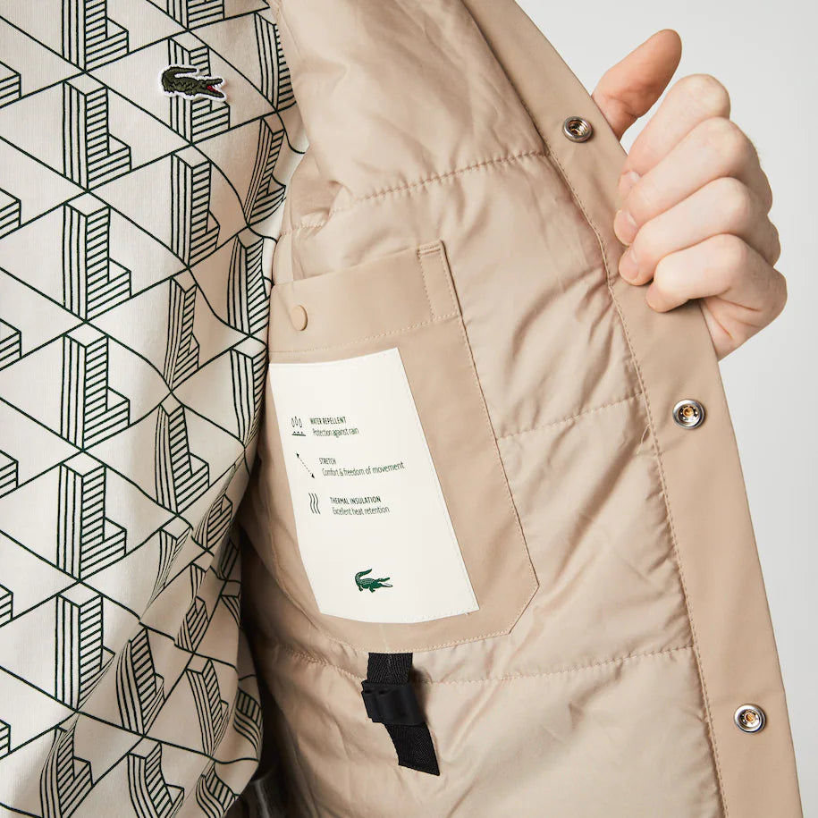 Water Resistant Overshirt Beige Jacket