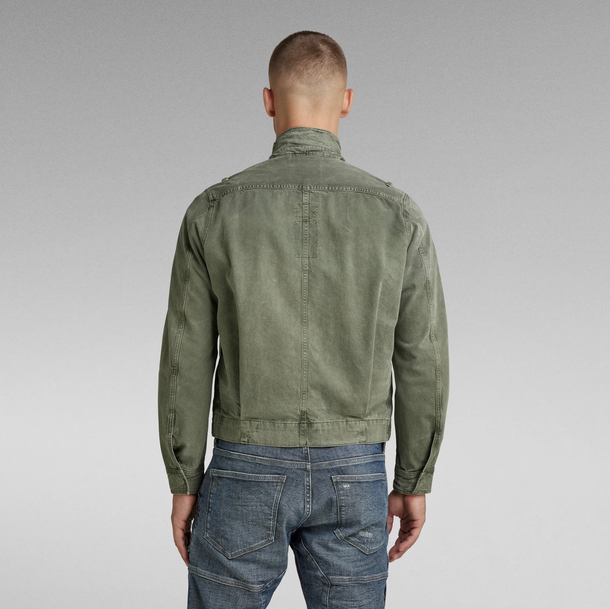 G-Star Raw Utility Flap Pocket Jacket Sun Faded Iceberg Green Garment Dye