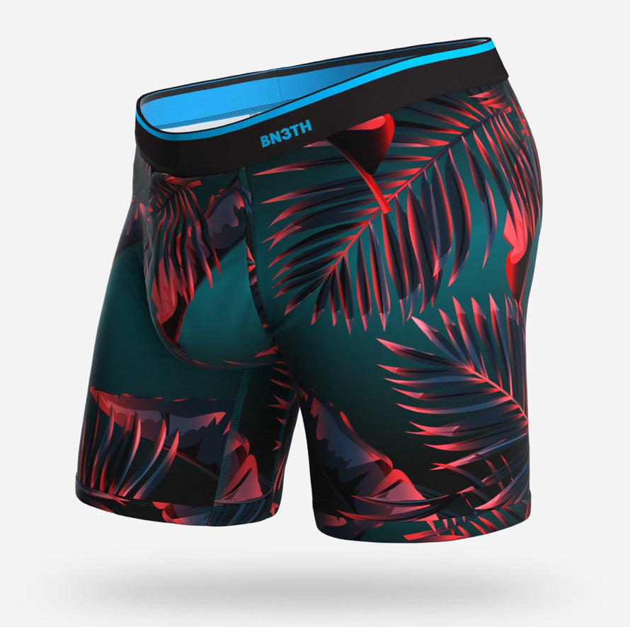 BN3TH Men’s Classic Cut 6.5” Boxer Brief Radical Tropics Teal Print Underwear