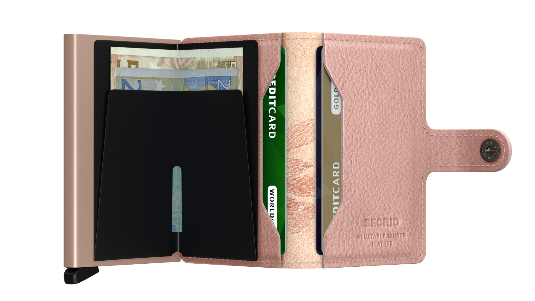 Secrid Miniwallet Stitch Magnolia Rose RFID Secure mini-wallet authorized dealer Leather