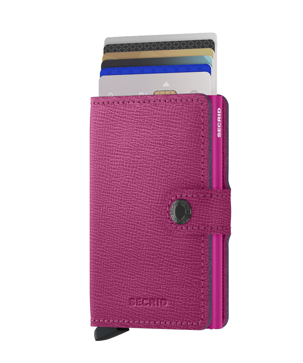 Secrid Mini Wallet Crisple Fuchsia RFID Secure authorized dealer genuine leather