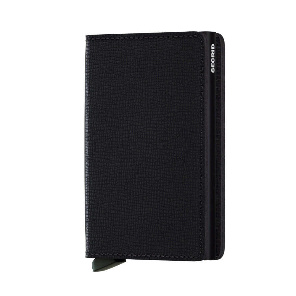 Slimwallet Crisple Black RFID Secure authorized Dealer-slim-wallet Leather