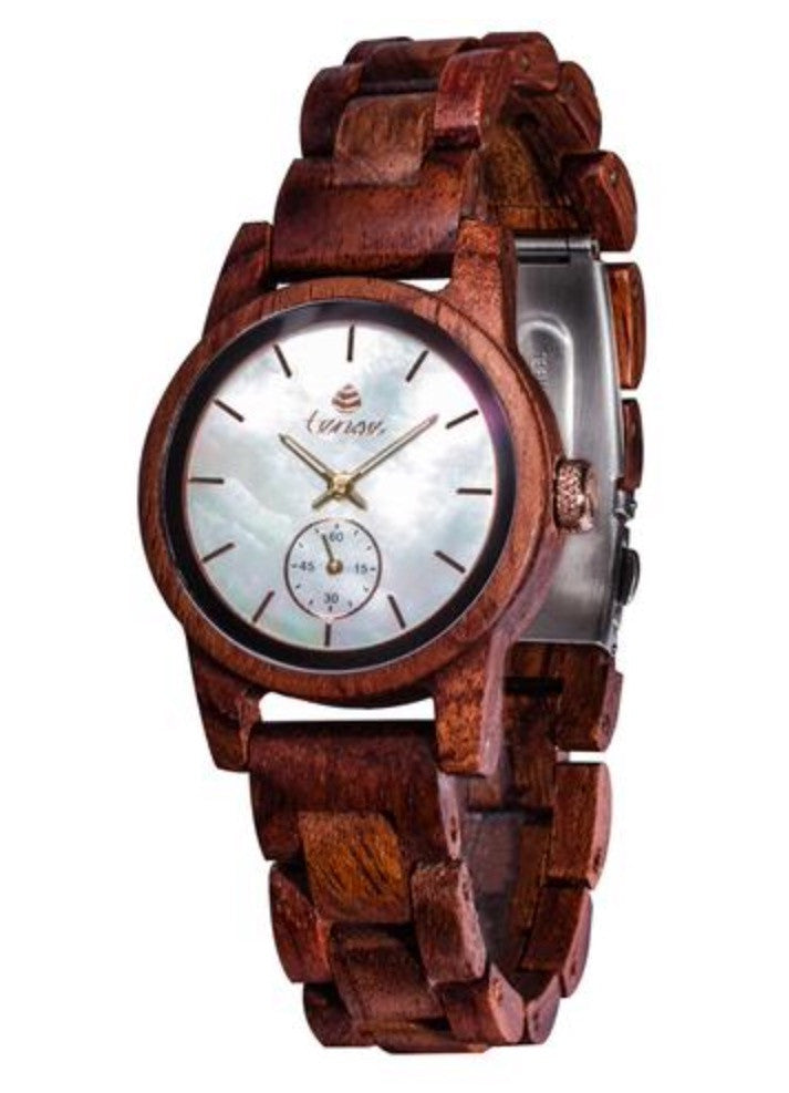 Tense Ladies Small Hamptons Wooden Watch Rosewood Locally Hand Made