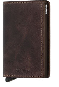 Slimwallet Vintage Chocolate RFID Secure