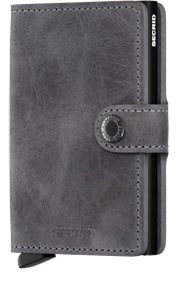 Miniwallet Vintage Grey-Black Wallet RFID Secure