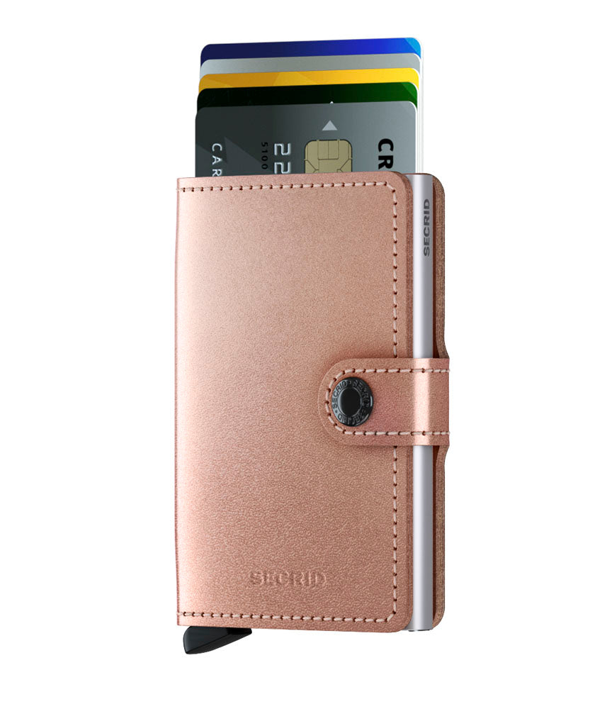 Secrid Miniwallet Metallic-Rose/silver Wallet RFID Secure-Authorized Dealer mini-wallet Leather