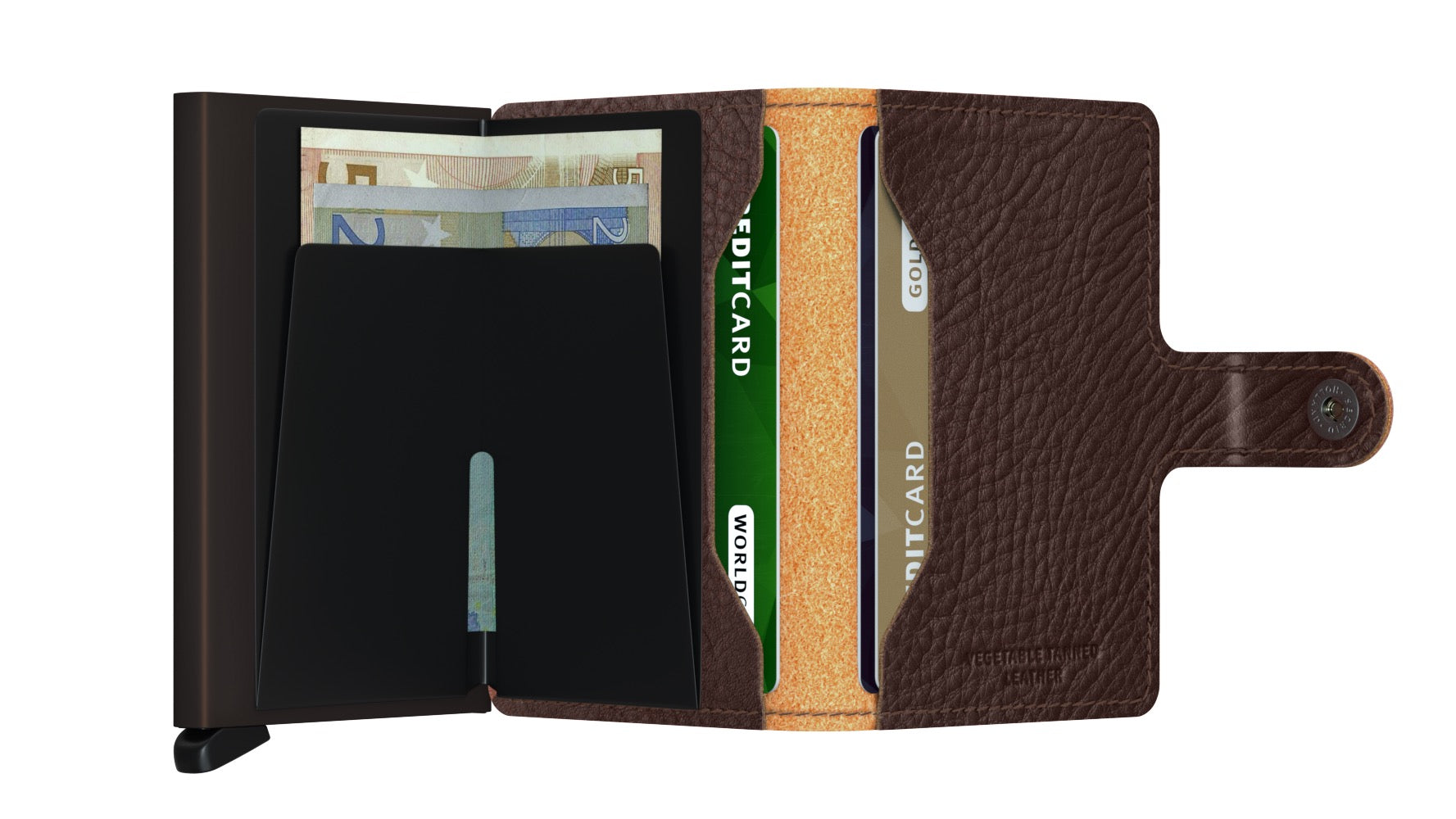 Secrid Miniwallet Veg Espresso/Brown RFID Secure Wallet Mini Authorized Dealer Leather