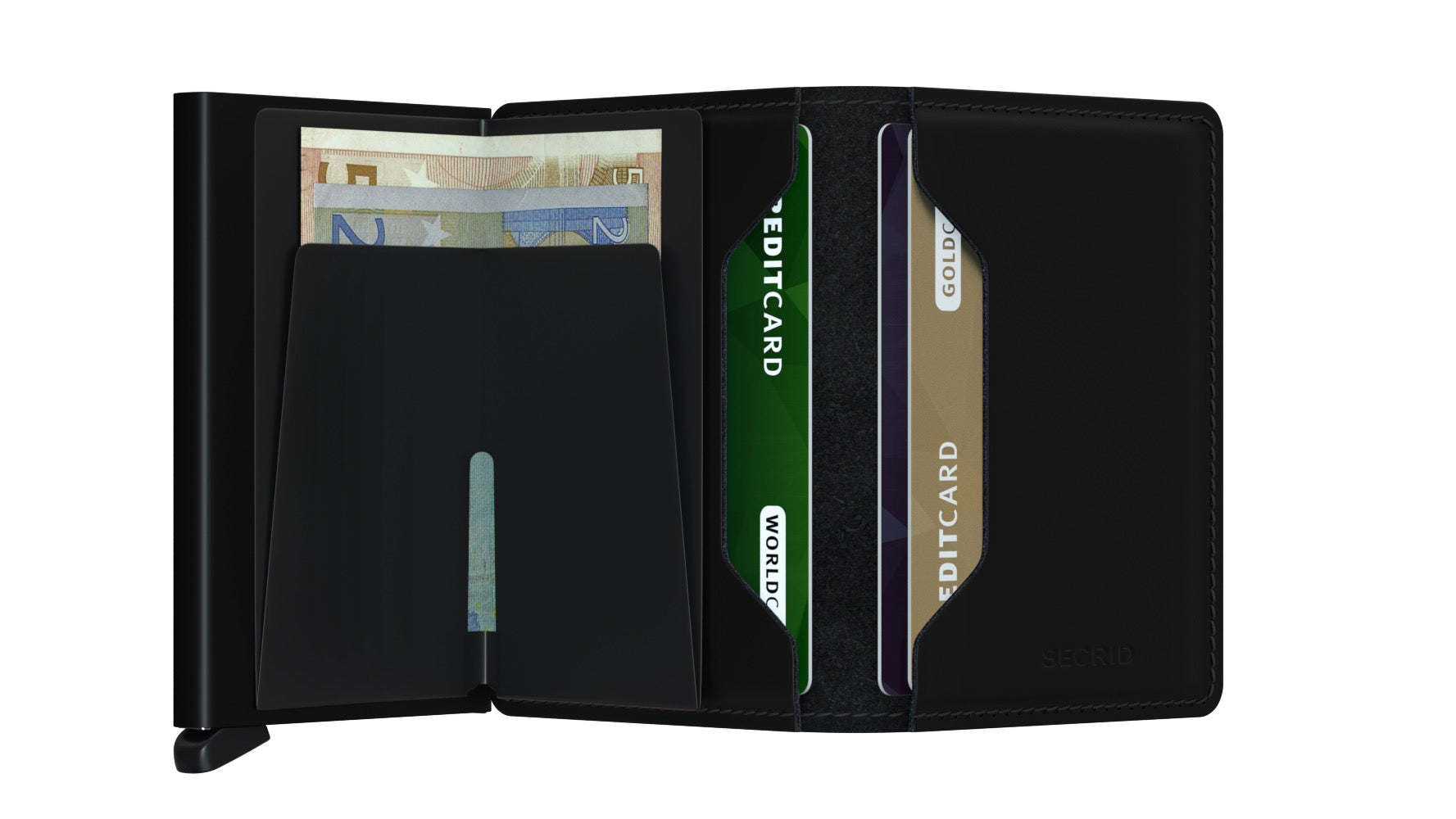 Secrid Slimwallet Matte Black RFID Secure Slim Wallet Authorized Dealer-slim-wallet Leather